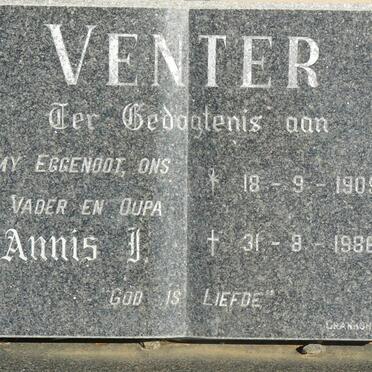 VENTER Annis J. 1905-1986