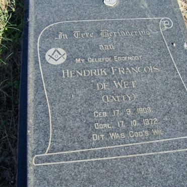 WET Hendrik Francois, de 1909-1972