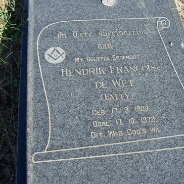 WET Hendrik Francois, de 1909-1972
