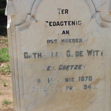 WITT Catharina C., de 1870-1940