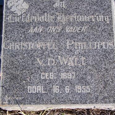 WALT Christoffel Phillipus, v.d. 1897-1955