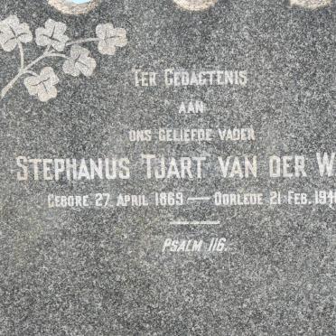 WALT Stephanus Tjart, van der 1869-1940