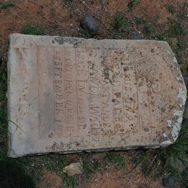 WALD Tjaart Andris, van der 1836-1905