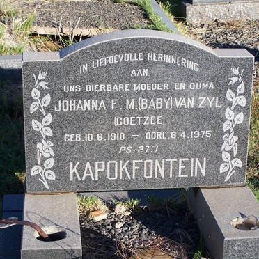 ZYL Johanna F.M. nee COETZEE 1910-1975