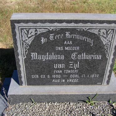 ZYL Magdalena Catharina, van geb VAN TONDER 1880-1972