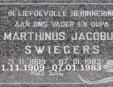 SWIEGERS Marthinus Jacobus 1909-1983