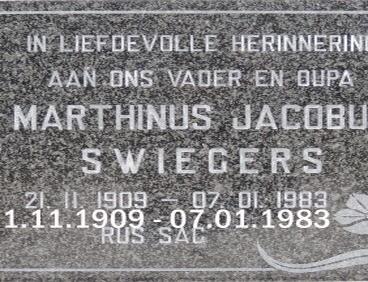 SWIEGERS Marthinus Jacobus 1909-1983