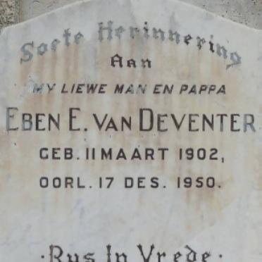 DEVENTER Eben E., van 1902-1950