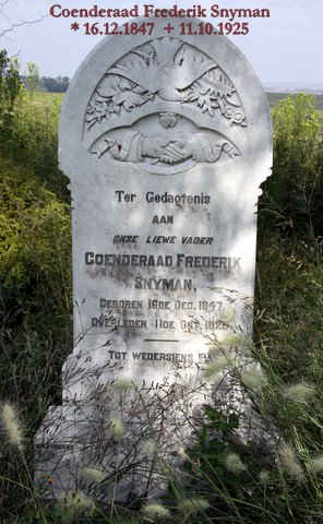 SNYMAN Coenderaad Frederik 1847-1825