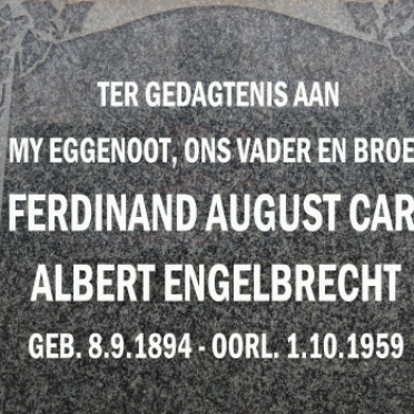 ENGELBRECHT Ferdinand August Carl 1894-1959