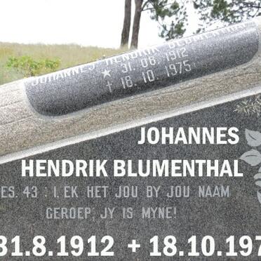BLUMENTHAL Johannes Hendrik 1912-1975