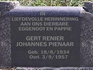 PIENAAR Gert Renier Johannes 1934-1957