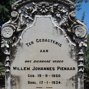 PIENAAR Willem Johannes 1860-1934