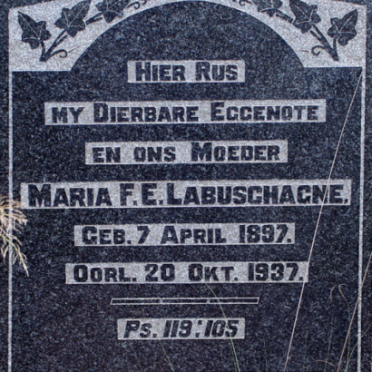 LABUSCHAGNE Maria F.E. 1897-1937