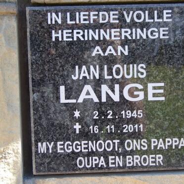 LANGE Jan louis 1945-2011