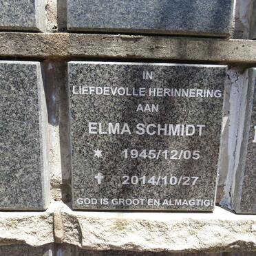 SCHMIDT Elma 1945-2014