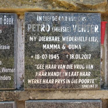 VENTER Petro 1945-2017