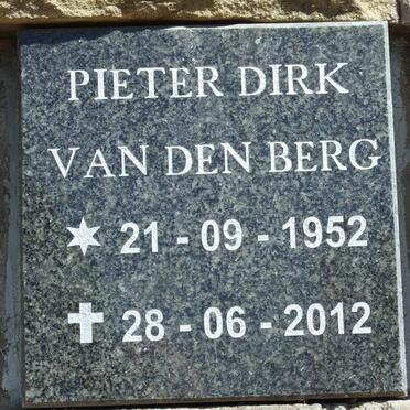 BERG Pieter Dirk, van den 1952-2012