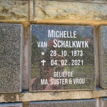 SCHALKWYK Michelle, van 1973-2021