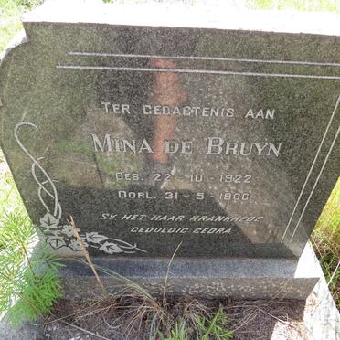 BRUYN Mina, de 1922-1966