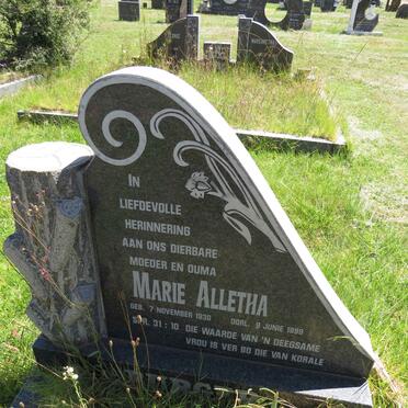 BURGER Marie Alletha 1930-1999