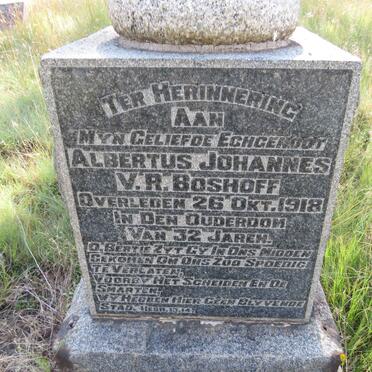 BOSHOFF Albertus Johannes V.R. -1918 
