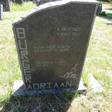 BURGER Adriaan 1927-1993