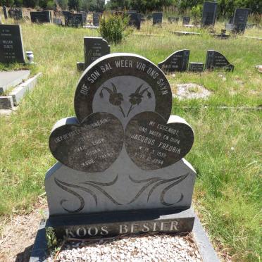 BESTER Jacobus Fredrik 1933-1984