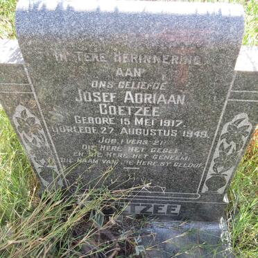 COETZEE Josef Adriaan 1917-1949