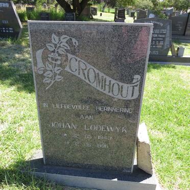CROMHOUT Johan Lodewyk 1943-1996