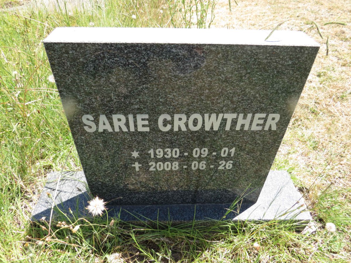 CROWTHER Sarie 1930-2008
