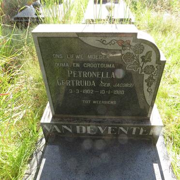 DEVENTER Petronella Gertruida, van nee JACOBS 1902-1980