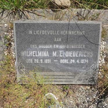 DIEDERICHS Wilhelmina M. E. 1891-1974
