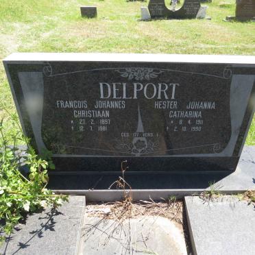 DELPORT Francois Johannes Christiaan 1897-1981 & Hester Johanna Catharina 1911-1990