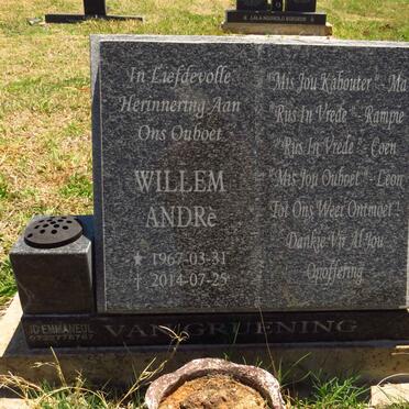 GRUENING Willem Andre, van 1967-2014