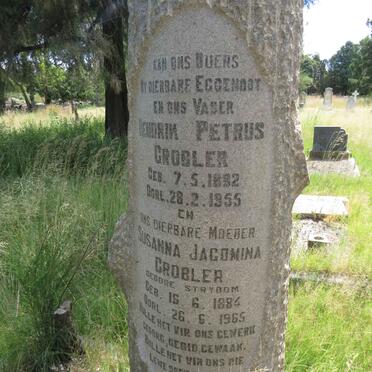 GROBLER Hendrik Petrus 1882-1955 & Susanna Jacomina STRYDOM 1884-1965 