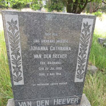 HEEVER Johanna Catharina, van den nee BARNARD 1889-1955 