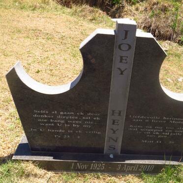 HEYNS Joey 1925-2010