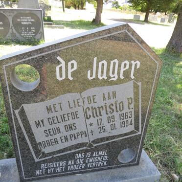 JAGER Christo P., de 1963-1994
