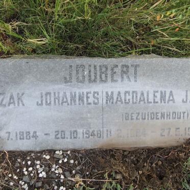 JOUBERT Izak Johannes 1884-1940 & Magdalena J.J. BEZUIDENHOUT 1884-1962