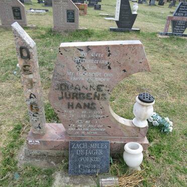 JAGER Johannes Jurgens, de 1955-2004 :: DE JAGER Zach Miles 1942-2018 _1 