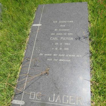 JAGER Carl Pieter, de 1904-1981