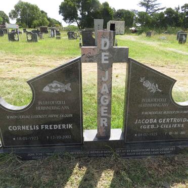 JAGER Cornelis Frederik, de 1923-2002 & Jacoba Gertruida CILLIERS 1925-2011