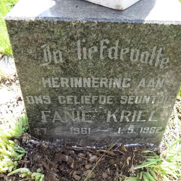 KRIEL Fanie 1961-1962
