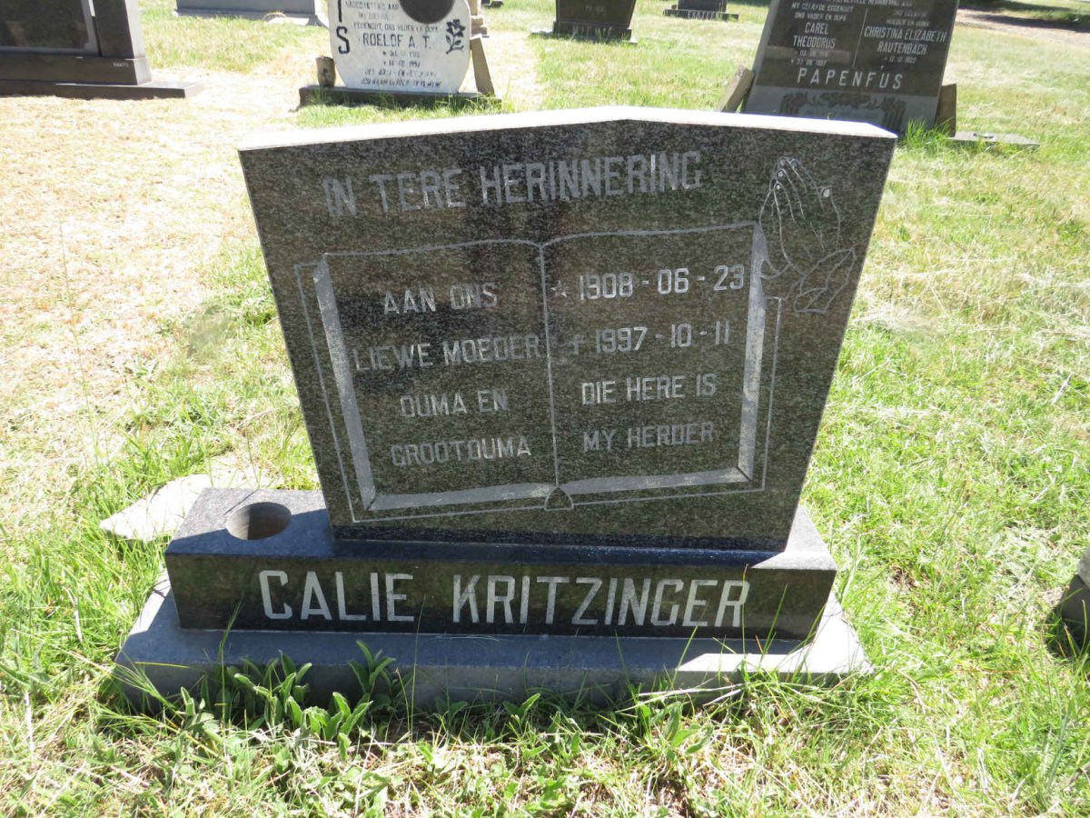 KRITZINGER Calie 1908-1997