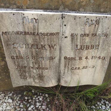 LUBBE Schalk W. 1869-1940
