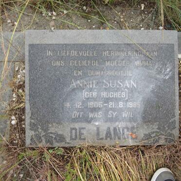 LANGE Annie Susan, de nee HUGHES 1905-1985