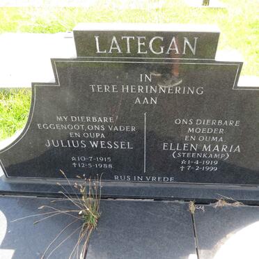 LATEGAN Julius Wessel 1915-1988 & Ellen Maria STEENKAMP 1919-1999