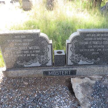 MOSTERT Johannes Adolf 1883-1960 & Clasina Petronella Elizabeth OOSTHUIZEN 1885-1962