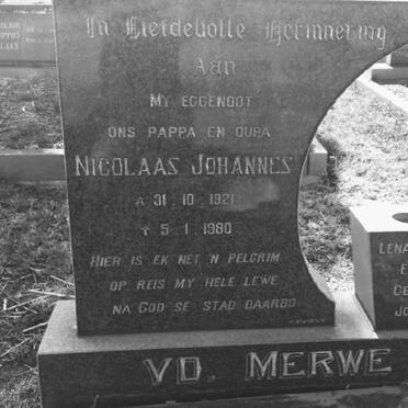 MERWE Nicolaas Johannes, van der 1921-1980